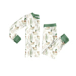 Preorder MOQ 5 pcs BLP1196 Mallard Ducks Green Boys Pajamas Set