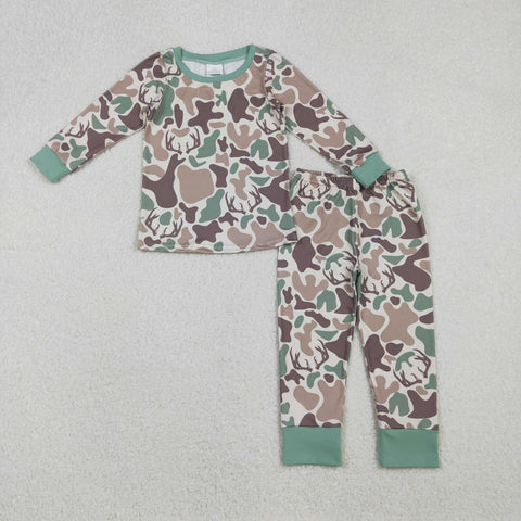 BLP1232 Hunting Camo Deer Elk Boys Pajamas Set