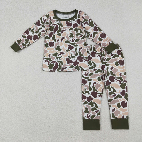 BLP1234 Hunting Camo Elk Boys Pajamas Set