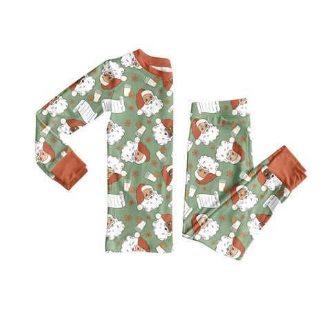 Preorder 09.25 BLP1245 Christmas Santa Milk Cookie Boys Pajamas Set