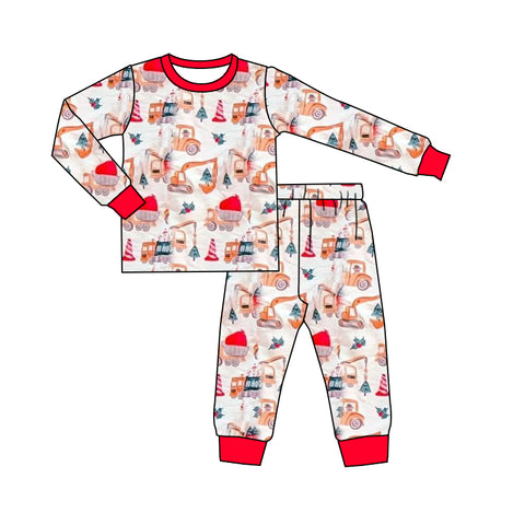 Preorder 09.26 BLP1253 Christmas Truck Car Boys Pajamas Set