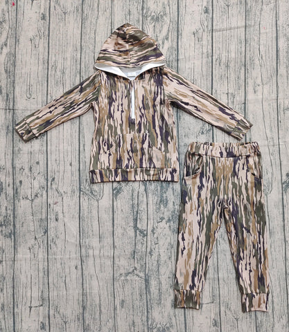 Preorder Samples BLP1264  Brown Hunting Camo Hoodie Boy's Set