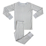 Preorder MOQ 5 Pcs BLP1268 Sky Blue Plaid Kids Pajamas Set