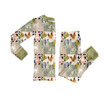 Preorder BLP1272 Farm Pig Animals Boy's Pajamas Set (Deadline 2025.9.24)