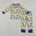 BLP1273 Mardi Gras Camo Boy's Pajamas Set