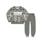 Preorder Samples BLP1333 Embroidery MAMA'S BOY Camo Boys Set