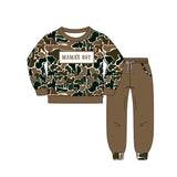 Preorder Samples  BLP1337 Embroidery MAMA'S BOY Camo Boys Set