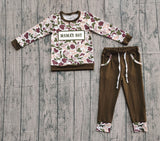 Preorder Samples BLP1338 Embroidery MAMA'S BOY Dog Camo Boys Set