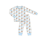 Preorder 11.16 MOQ 5 pcs BLP1340 Game Day Football Boys Pajamas Set