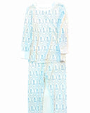 Preorder Samples BLP1359 Easter Rabbit Blue Boys Pajamas Set