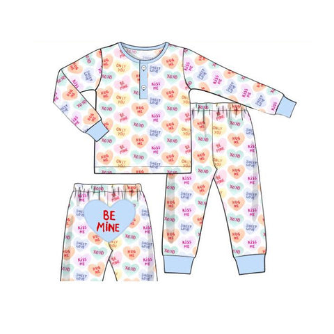 Preorder 12.12 MOQ 5 pcs BLP1390 Valentine's Day Be Mine Boys Pajamas Set