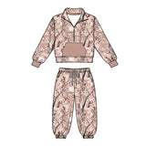 Preorder MOQ 5 Pcs Each Style Hunting Camo Branches Pullover Boys Jogger Set