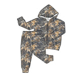 Preorder MOQ 5 Pcs Each Style Hunting Camo Branches Coat Boys Jogger Set