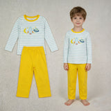 BLP1455 Embroidery Universe Yellow Kids Boys Outfits