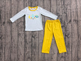 Preorder Samples BLP1455 Embroidery Universe Yellow Kids Boys Outfits