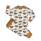 Preorder MOQ 5 Pcs Each Style Western Wild West Boys Pajamas Set