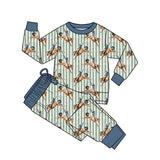 Preorder MOQ 5 Pcs Each Style Western Wild West Boys Pajamas Set