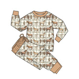 Preorder MOQ 5 Pcs Each Style Western Wild West Boys Pajamas Set