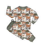 Preorder MOQ 5 Pcs Each Style Western Wild West Boys Pajamas Set