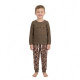 BLP1473 Embroidery Thanksgiving Day Turkey Camo Boys Set