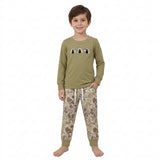 BLP1474 Embroidery Thanksgiving Day Turkey Camo Boys Set