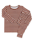 Preorder Samples BLP1478 Brown Plaid Girls Outfits