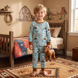 BLP1485 Western Little Cowboy Boys Pajamas Outfits