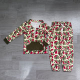 Preorder Samples BLP1486 Christmas Elk Trees Camo Pullover Kids Jogger Set