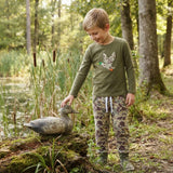 BLP1494 Embroidery Hunting Camo Dog Mallard Ducks Boys Jogger Set