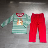 Preorder Samples Embroidery Christmas Elk Kids Boys Matching Clothes
