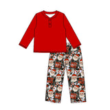 Preorder MOQ 5 pcs Each Style Christmas Santa HOHOHO Kids Matching Clothes