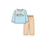 Preorder MOQ 5 pcs Each Style Fall Pumpkin Scarecrow Kids Matching Clothes