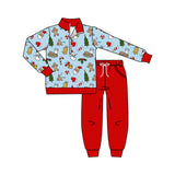 Preorder MOQ 5 pcs Each Style Christmas Snowman Kids Matching Clothes