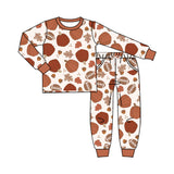 Preorder MOQ 5 pcs Each Style Fall Pumpkin Football Kids Matching Clothes