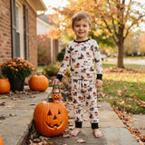 BLP1548 Halloween Ghost Pumpkin Puppy Boys Pajamas Outfits