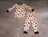 Preorder Samples Each Style Halloween Dog Pumpkin Kids Matching Clothes-2026.8.20
