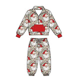 Preorder MOQ 5 pcs Each Style Christmas Santa Camo Kids Matching Clothes-2026.8.20