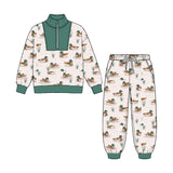Preorder MOQ 5 pcs Each Style Duck Print Boys Set Kids Matching Clothes-2026.8.26