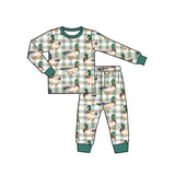 Preorder MOQ 5 pcs Each Style Mallard Ducks Plaid Kids Matching Clothes