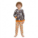 BLP1607 Halloween Bats Ghost Boys Hoodie Set