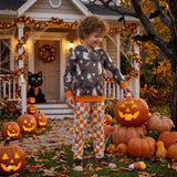 BLP1607 Halloween Bats Ghost Boys Hoodie Set