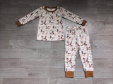 NO MOQ Preorder Samples Each Clothes BLP1609 Mallard Ducks Print Boys Pajamas Outfits