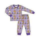 Preorder MOQ 5 pcs Each Style Mardi Gras Boys Pajamas Outfits Kids Matching Clothes