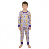 BLP1610 Mardi Gras Dount Purple Boys Pajamas Outfits