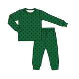 Preorder MOQ 5 pcs Each Style Christmas Dots Pajamas Kids Matching Clothes