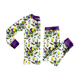 Preorder MOQ 5 pcs Each Style Mardi Gras Boys Pajamas Kids Matching Clothes