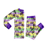 Preorder MOQ 5 pcs Each Style Mardi Gras Mask Stripe Boys Pajamas Kids Matching Clothes
