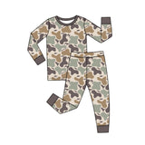 Preorder MOQ 5 pcs Each Style Puppy Duck Hunting Camo Pajamas Kids Matching Clothes