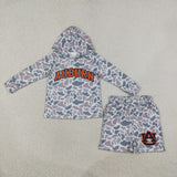 BLS0041 School Team Mascot Camo Vinyl AUBURN Boy's Hoodie Shorts Outfits