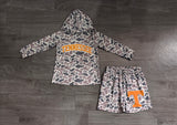 Preorder Samples School Team Mascot Camo Boy's Hoodie Shorts Outfits